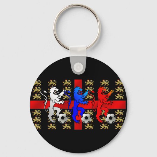 Three Lions football players car keyring キーホルダー (正面)