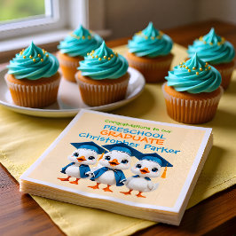 Three Little Baby Geese Graduation Party スタンダードカクテルナプキン