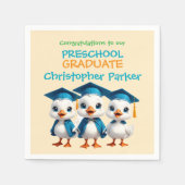 Three Little Baby Geese Graduation Party スタンダードカクテルナプキン (正面)