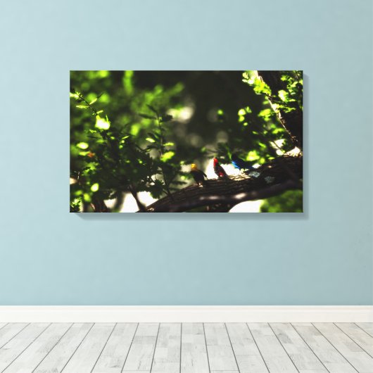 Three Little Birds キャンバスプリント (インサイチュ (ウッドフロア))