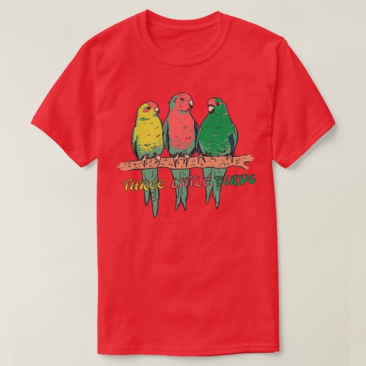 Three Little Birds Africa Music Reggaeラスタ(3) Tシャツ (デザイン正面)