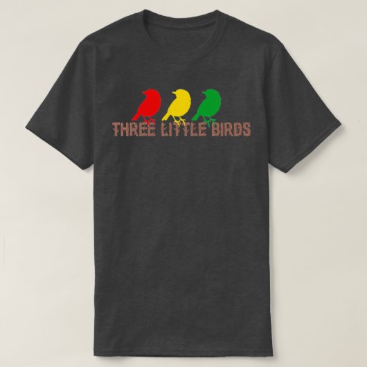 Three Little Birds Africa Music Reggae Rasta  (2) Tシャツ (デザイン正面)