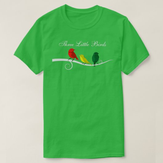 Three Little Birds Africa Music Reggae Rasta (3) Tシャツ (デザイン正面)