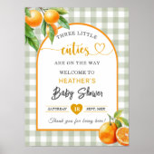 Three Little Cuties are on the Way ベビーシャワー ポスター (正面)