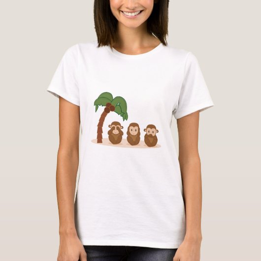 Three little monkeys - três macaquinhos tシャツ (正面)