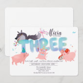 Three Little Pigs | Big Bad Wolf Storybook 招待状 (正面/裏面)