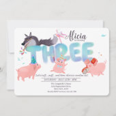 Three Little Pigs | Big Bad Wolf Storybook 招待状 (正面)