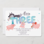 Three Little Pigs | Big Bad Wolf Storybook 招待状 (正面)