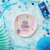 THREE meピンク誕生日の海賊生活 ペーパープレート (パーティー)