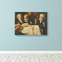 Three Men Dining キャンバスプリント