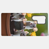 Three Mice In Flower Pots, Samsung Galaxyケース (裏面横)