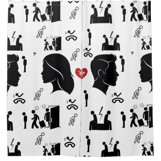 Three Missed Chances Shower Curtain シャワーカーテン (正面)