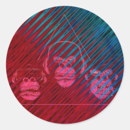 Three Monkeys ゲーム デザイン ラウンドシール