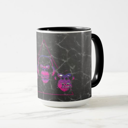 Three Monkeys Video Gaming Design マグカップ (正面右)