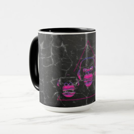Three Monkeys Video Gaming Design マグカップ (正面左)