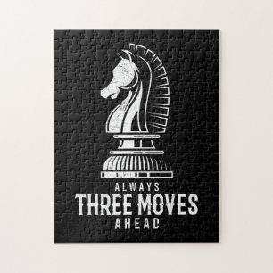 Three Moves Ahead I Chess Matt Game Chess Piece ジグソーパズル