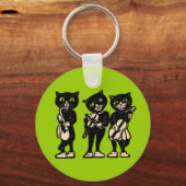 Three Musical Cats Keychain キーホルダー (正面)