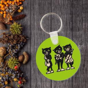 Three Musical Cats Keychain キーホルダー
