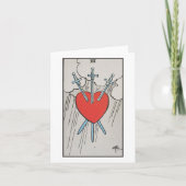 Three of swords blank card カード (正面)