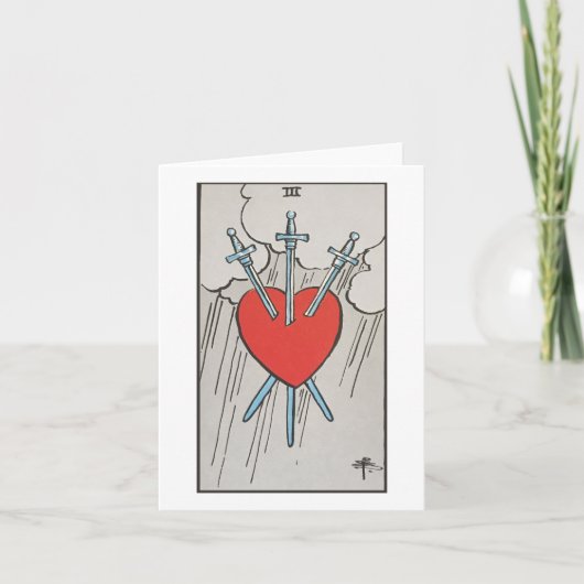 Three of swords blank card カード (正面)