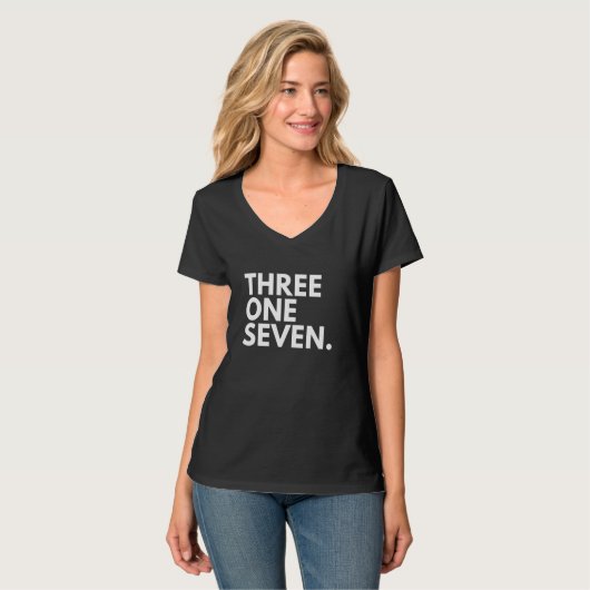 THREE ONE SEVEN Area Code 317 Indianapolis IN Indi Tシャツ (正面フル)
