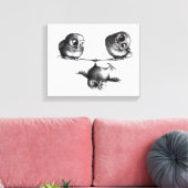 Three Owls - Freedom and Fun キャンバスプリント (インサイチュ (リビング))