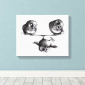 Three Owls - Freedom and Fun キャンバスプリント (インサイチュ (ウッドフロア))
