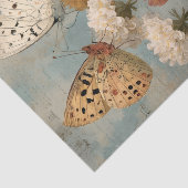 Three Painterly Butterflies Perched on Flowers 薄葉紙 (詳細)