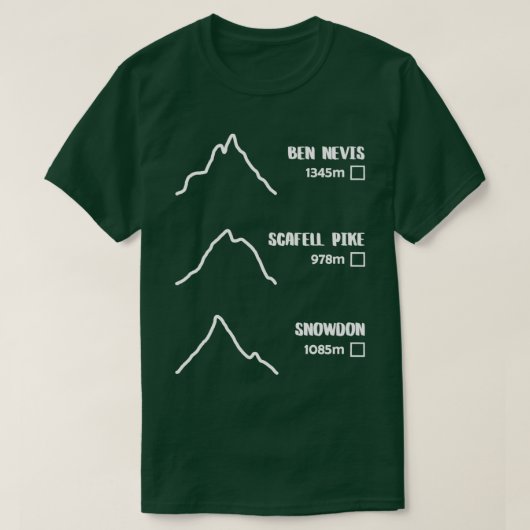 Three Peaks Challenge TickOff Tシャツ (デザイン正面)