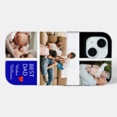 Three Personal Photos personalize Best Dad Case-Mate iPhoneケース (裏面 (横))