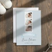 Three-Photo Birth Announcement Card - Personalized シーズンカード