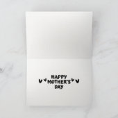 Three Photo Happy Mothers Day Greeting Card カード (内部)