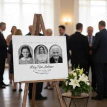 Three Photo Memorial Welcome Sign