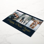 Three Photo New Year 箔シーズンカード (回転した状態)