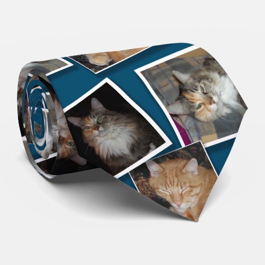 Three Photo Pet Photography Pattern ネクタイ (ロール)