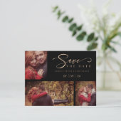 Three Photos Collage Minimalist Modern Wedding  (スタンド正面)