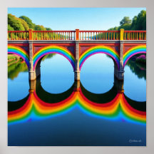 Three-Pier Rainbow Reflection