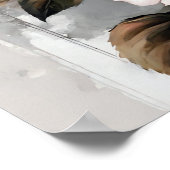 Three Pink Rosesフローラモダンアートポスター ポスター (角)