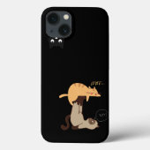 Three Playful Cats iPhone Case – Minimalist  Case-Mate iPhoneケース (裏面)