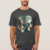 Three Possum Moon 3 Opossum Funny Weird Cursed Mem Tシャツ (正面)