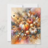 Three Pumpkin Autumn Fall Scrapbook Paper (正面)