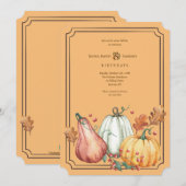 Three Pumpkins 招待状 (正面/裏面)