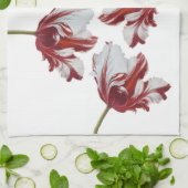 Three Red Tulips キッチンタオル (折り畳み)