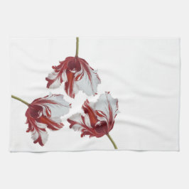 Three Red Tulips キッチンタオル