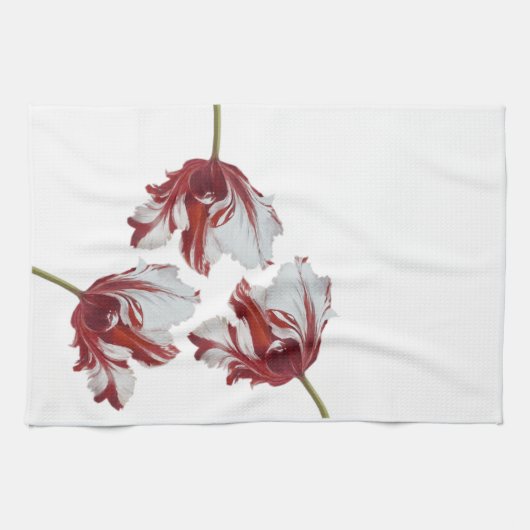 Three Red Tulips キッチンタオル (横)