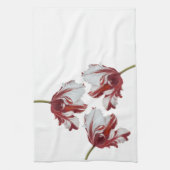 Three Red Tulips キッチンタオル (縦)