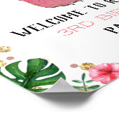 Three-Rex Dinosaur 3rd Birthday Welcome ポスター (角)