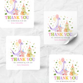 Three Rex Dinosaur Birthday スクエアシール