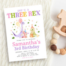 Three Rex Dinosaur Birthday