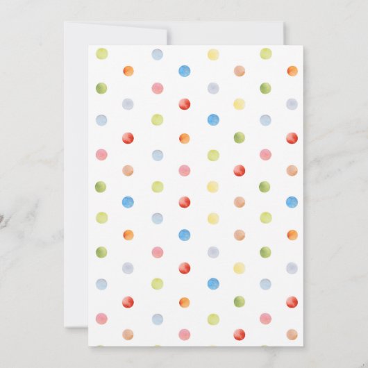 Three Ring Circus 3rd Birthday Carnival Animal 招待状 (裏面)